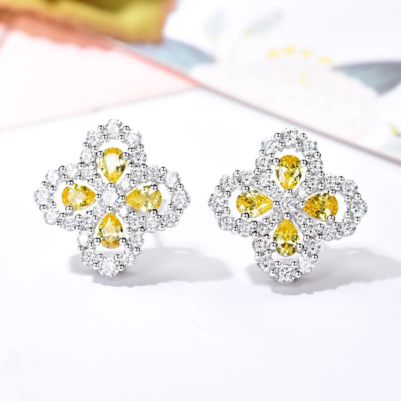 [Love More]LOOP EARRINGS FULL MOTIF DIAMOND 16MM