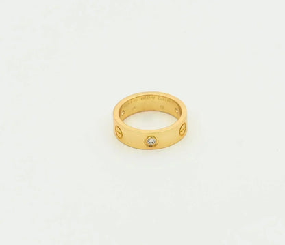 [Love More]LOVE RING 5.5MM 3 DIAMONDS GOLD