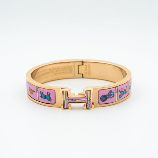 [Love More]H PINK GOLD BRACELET PINK CERAMIC