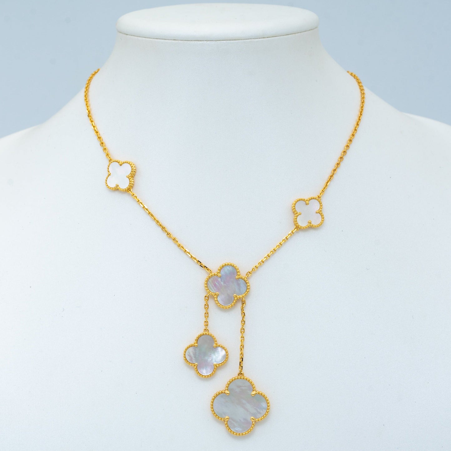 [Love More]CLOVER MOTHER OF PEARL NECKLACE 6 MOTIF