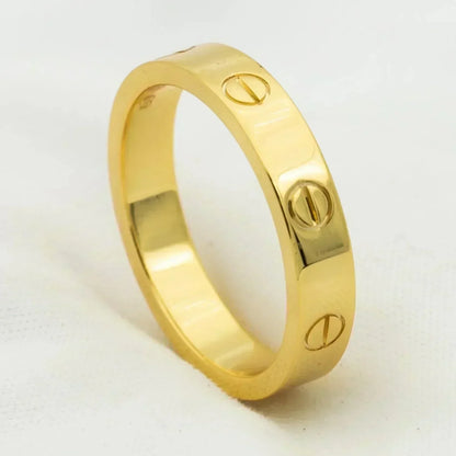 [Love More]LOVE RING 4MM 1 DIAMOND GOLD