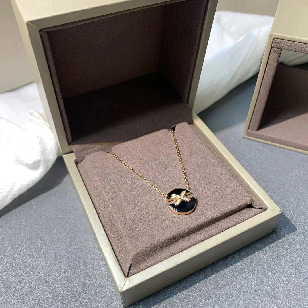 [Love More]JEUX DE ROSE GOLD DIAMOND NECKLACE