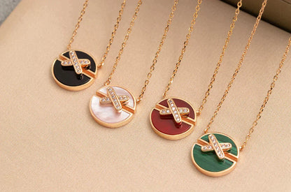 [Love More]JEUX DE ROSE GOLD DIAMOND NECKLACE