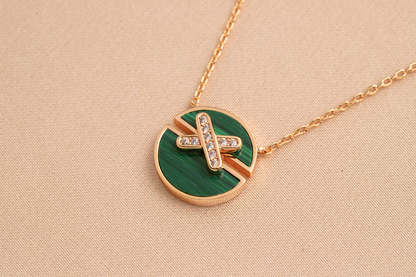 [Love More]JEUX DE PINK GOLD DIAMOND NECKLACE