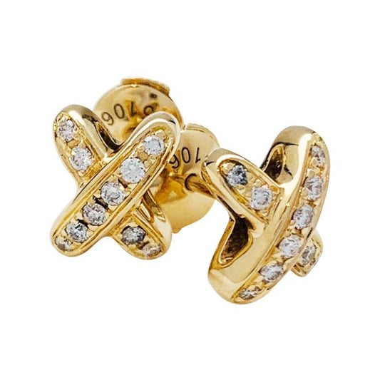 [Love More]JEUX DE GOLD DIAMOND EARRINGS