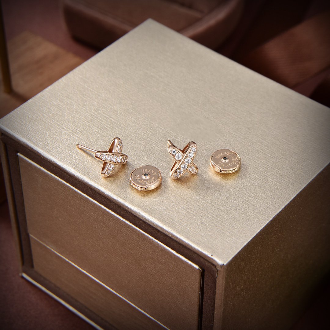 [Love More]JEUX DE GOLD DIAMOND EARRINGS