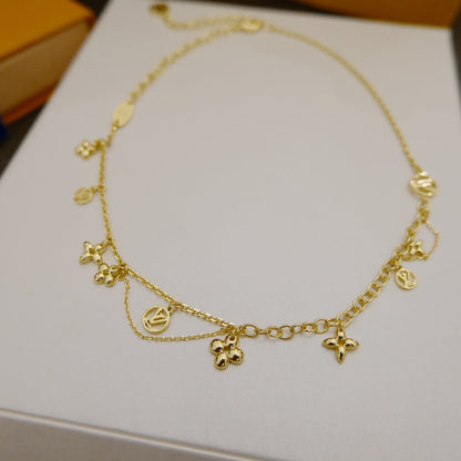 [Love More]BLOOMING SUPPLE NECKLACE BRASS