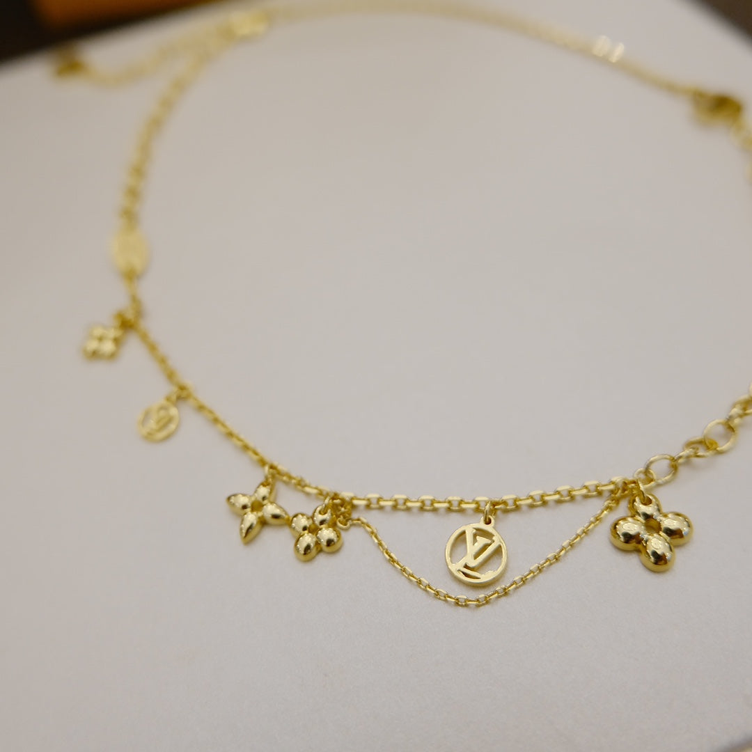 [Love More]BLOOMING SUPPLE NECKLACE BRASS