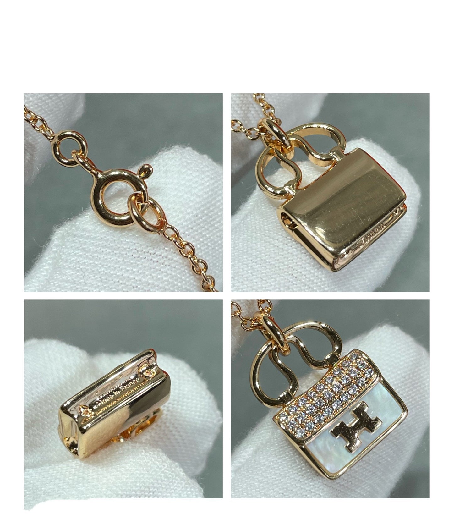 [Love More]H CIRCE MOISSANITE PENDANT NECKLACE GOLD