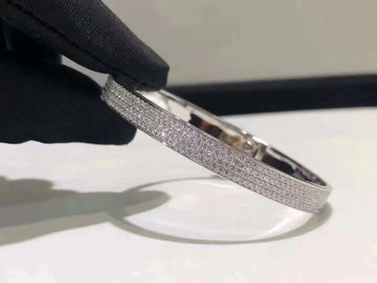 [Love More]HM KELLY BRACELET IN SILVER AND FULL PAVE DIAMOND