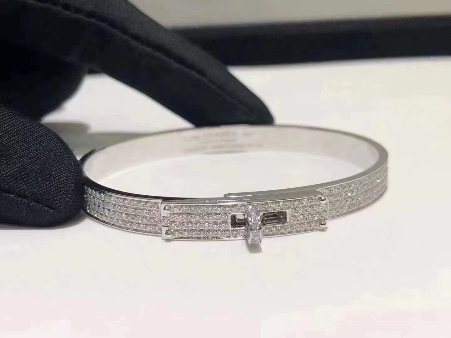 [Love More]HM KELLY BRACELET IN SILVER AND FULL PAVE DIAMOND