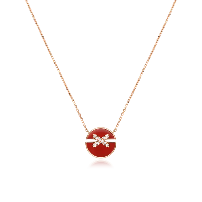 [Love More]JEUX DE ROSE GOLD DIAMOND NECKLACE