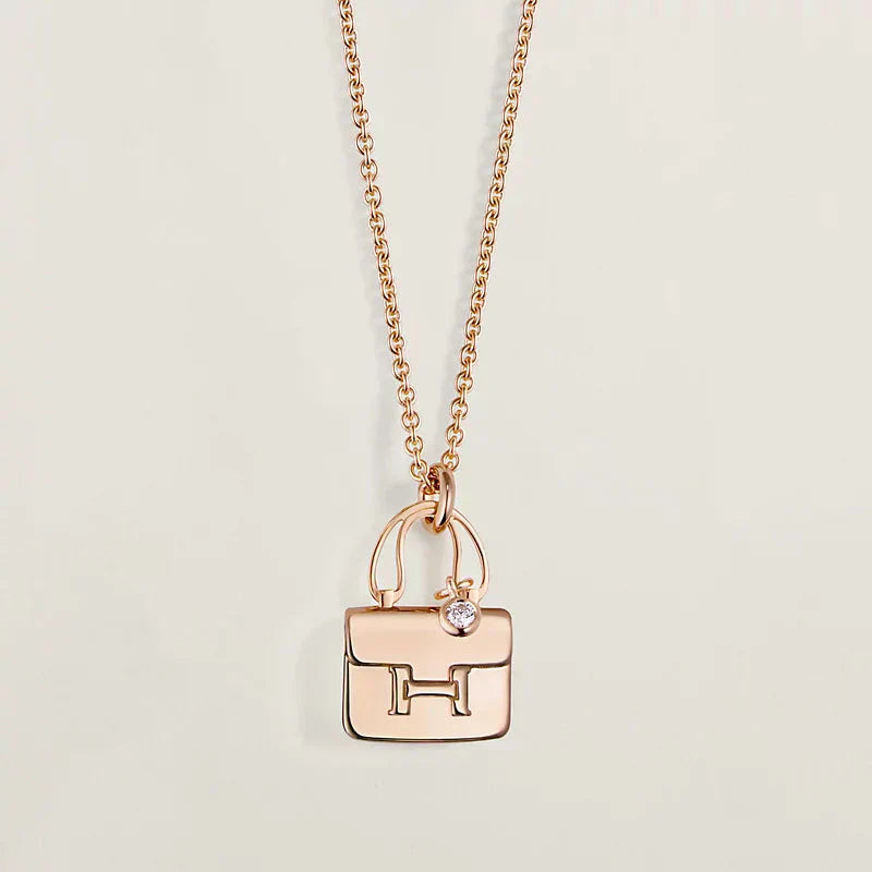 [Love More]AMULETTE PEDANT ROSE GOLD NECKLACE