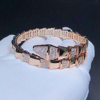 [Love More]SERPENTI WIDE BRACELET PINK GOLD DIAMOND