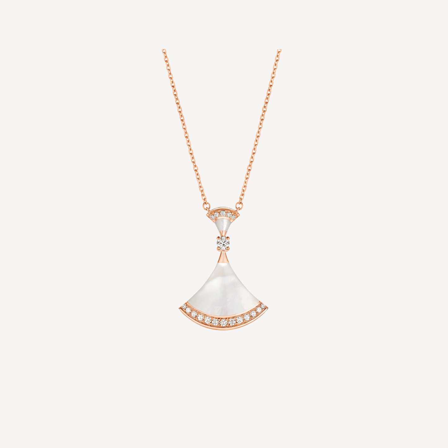 [Love More]DREAM NECKLACE MOP PINK GOLD DIAMOND