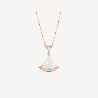 [Love More]DREAM NECKLACE MOP PINK GOLD DIAMOND