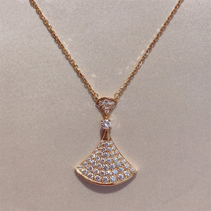 [Love More]DREAM NECKLACE PINK GOLD FULL DIAMOND