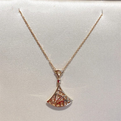 [Love More]DREAM NECKLACE PINK GOLD FULL DIAMOND