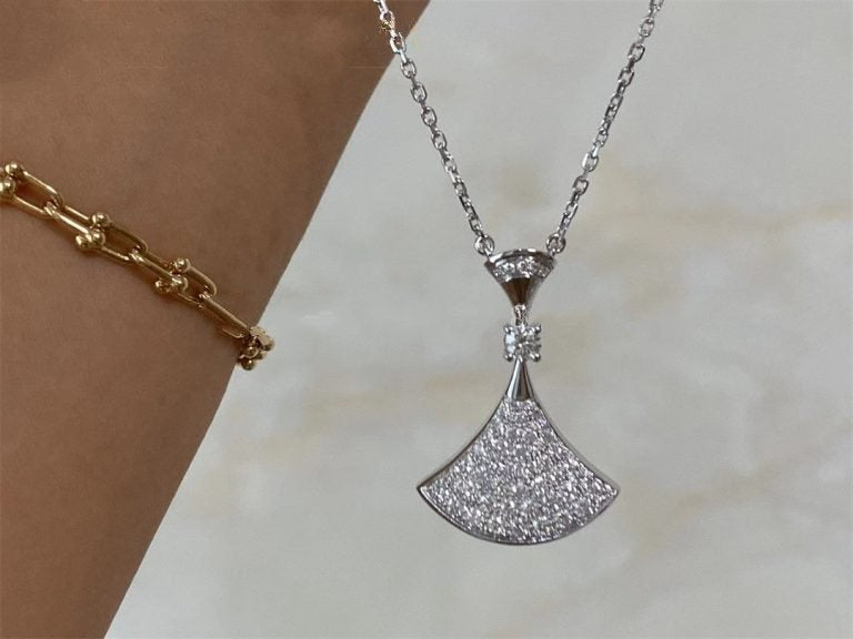 [Love More]DREAM NECKLACE SILVER FULL DIAMOND