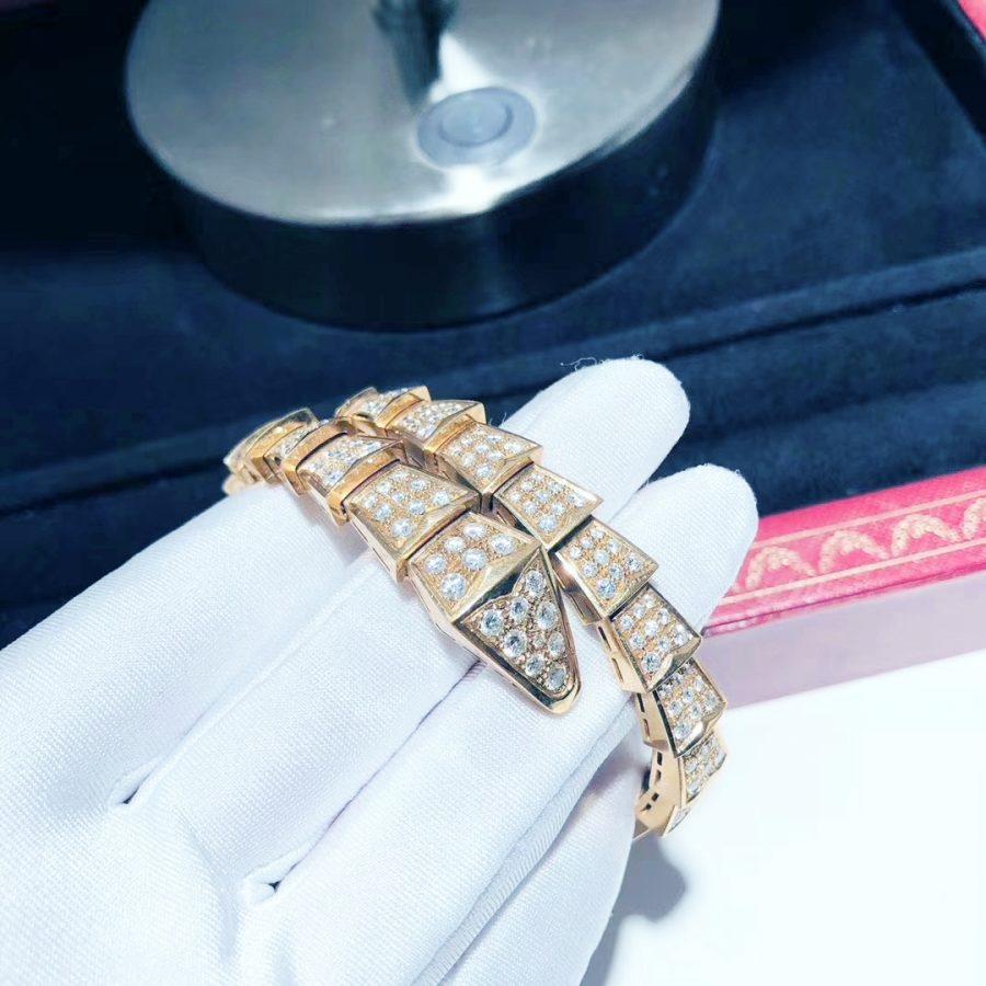 [Love More]SERPENTI BRACELET 8MM PINK GOLD DIAMOND