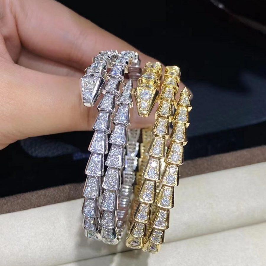 [Love More]SERPENTI BRACELET GOLD DIAMOND DOUBLE ROW