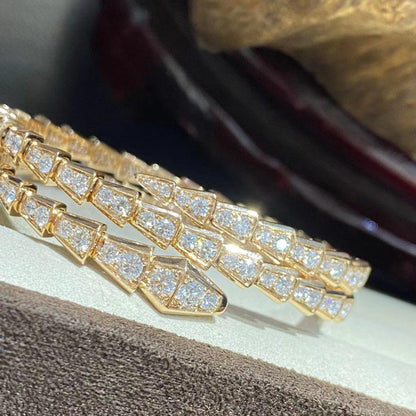 [Love More]SERPENTI BRACELET GOLD DIAMOND DOUBLE ROW