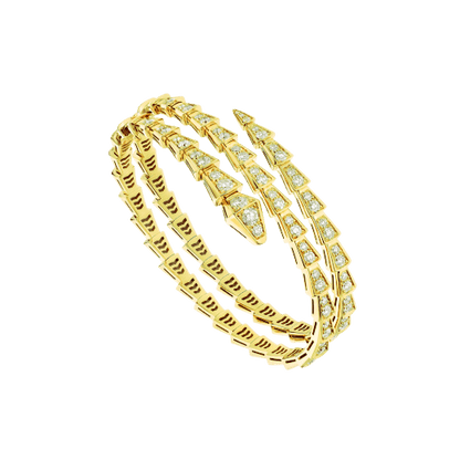 [Love More]SERPENTI BRACELET GOLD DIAMOND DOUBLE ROW