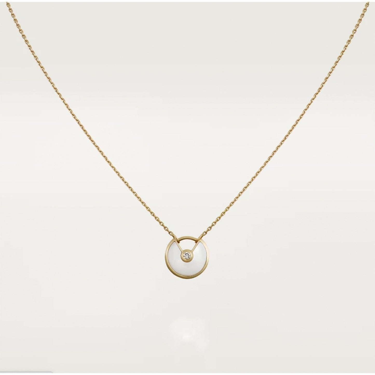 [Love More]AMULETTE ROSE GOLD MOP NECKLACE