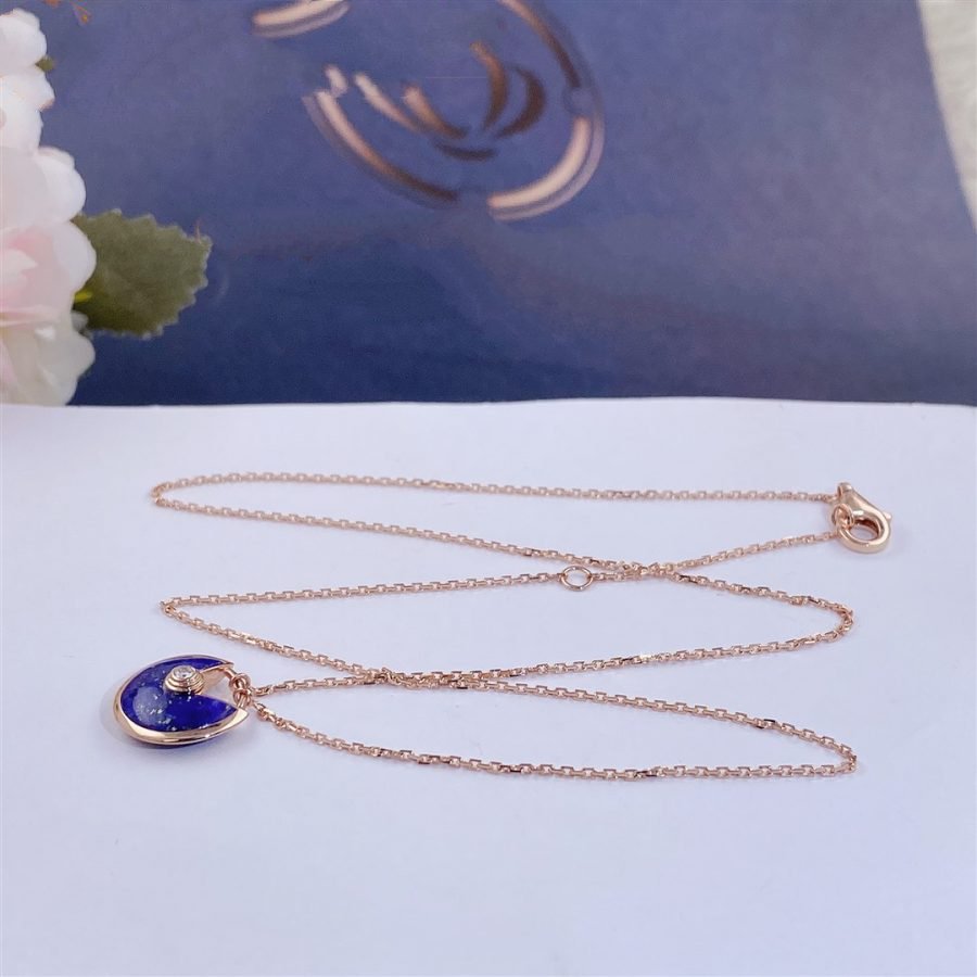 [Love More]AMULETTE ROSE GOLD AGATE NECKLACE