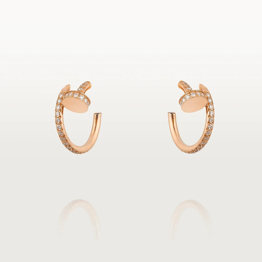 [Love More]JUSTE EARRINGS 12.75MM PINK GOLD DIAMOND