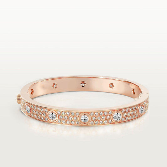 [Love More]LOVE BRACELET 6.1MM DIAMOND-PAVED 10 BIG DIAMONDS