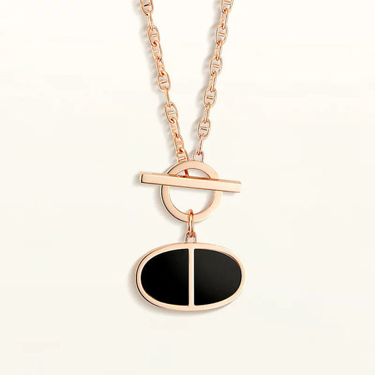 [Love More]CHAINE VERSO BLACK CERAMIC NECKLACE