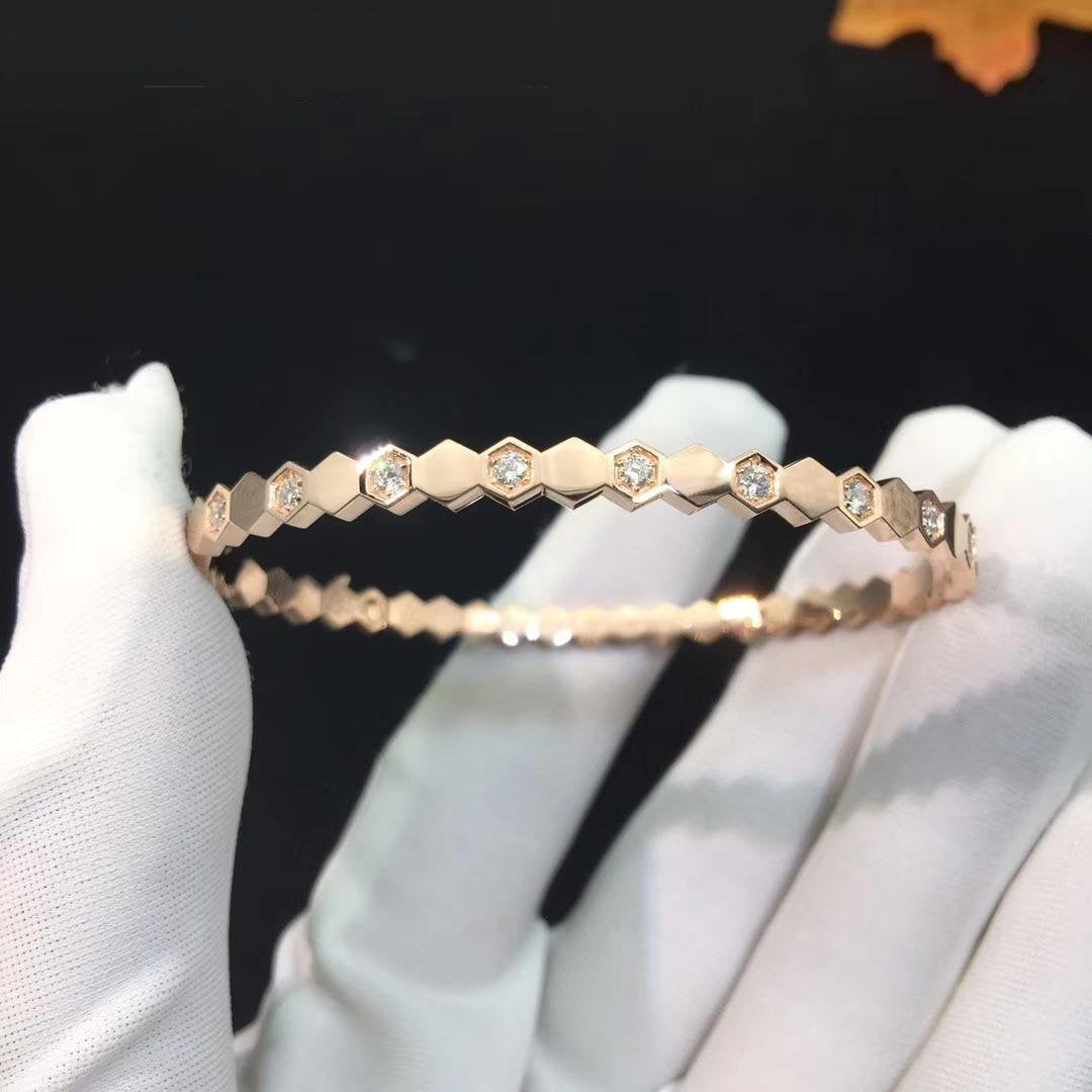 [Love More]BEE LOVE PINK GOLD DIAMOND BRACELET