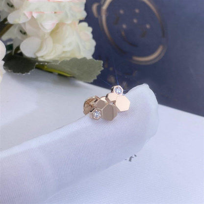 [Love More]BEE LOVE PINK GOLD DIAMOND EARRINGS