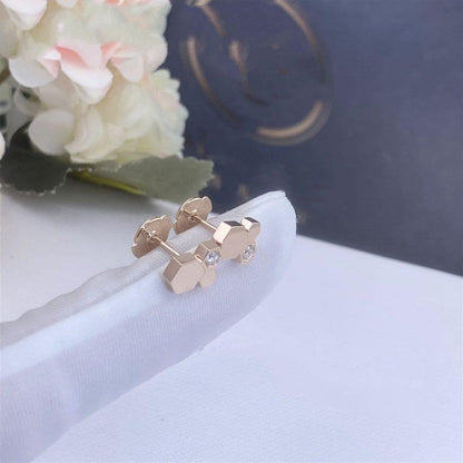 [Love More]BEE LOVE PINK GOLD DIAMOND EARRINGS