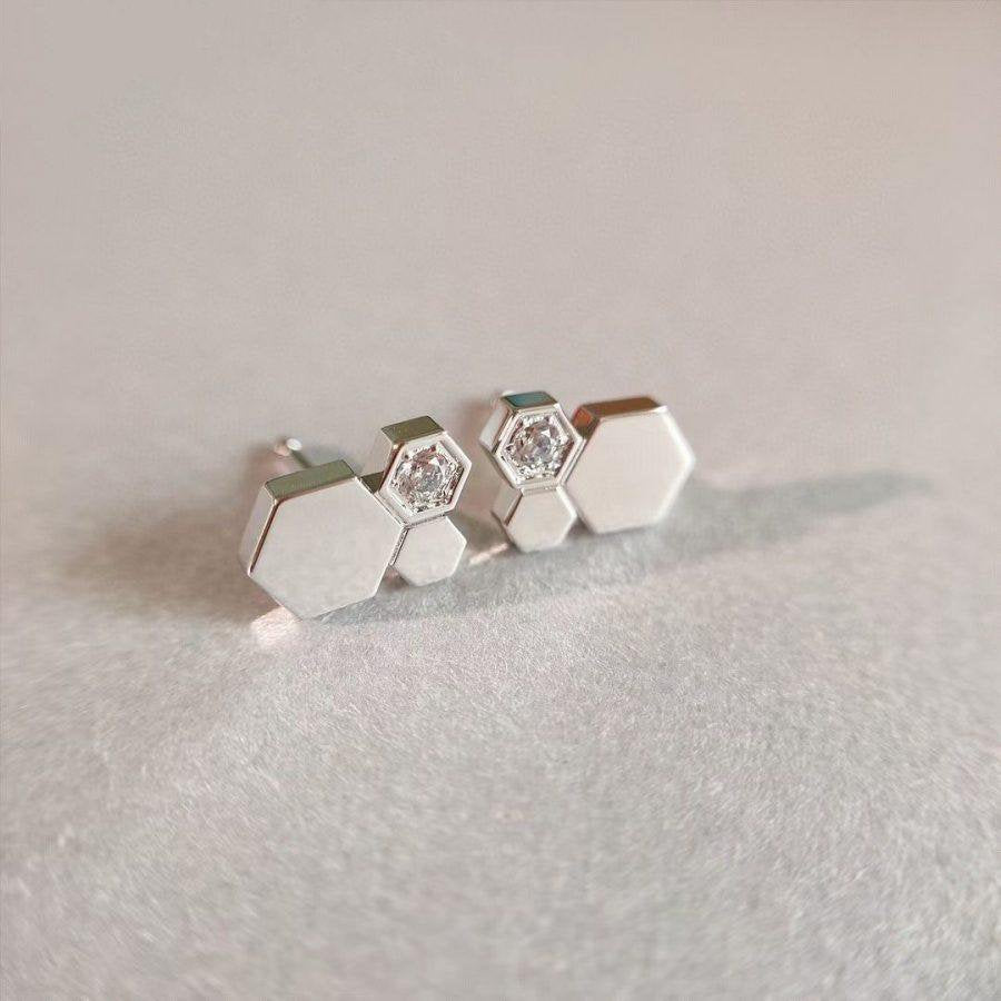 [Love More]BEE LOVE SILVER DIAMOND EARRINGS