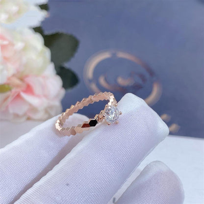 [Love More]BEE LOVE RING PINK GOLD 1 DIAMOND