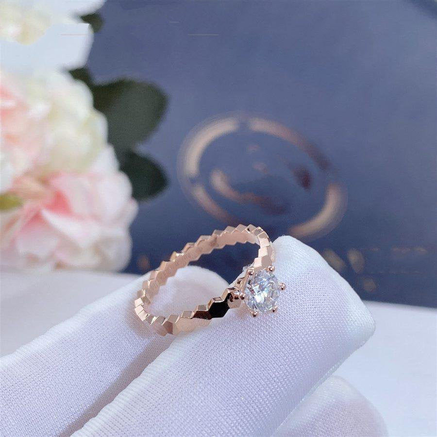 [Love More]BEE LOVE RING PINK GOLD 1 DIAMOND