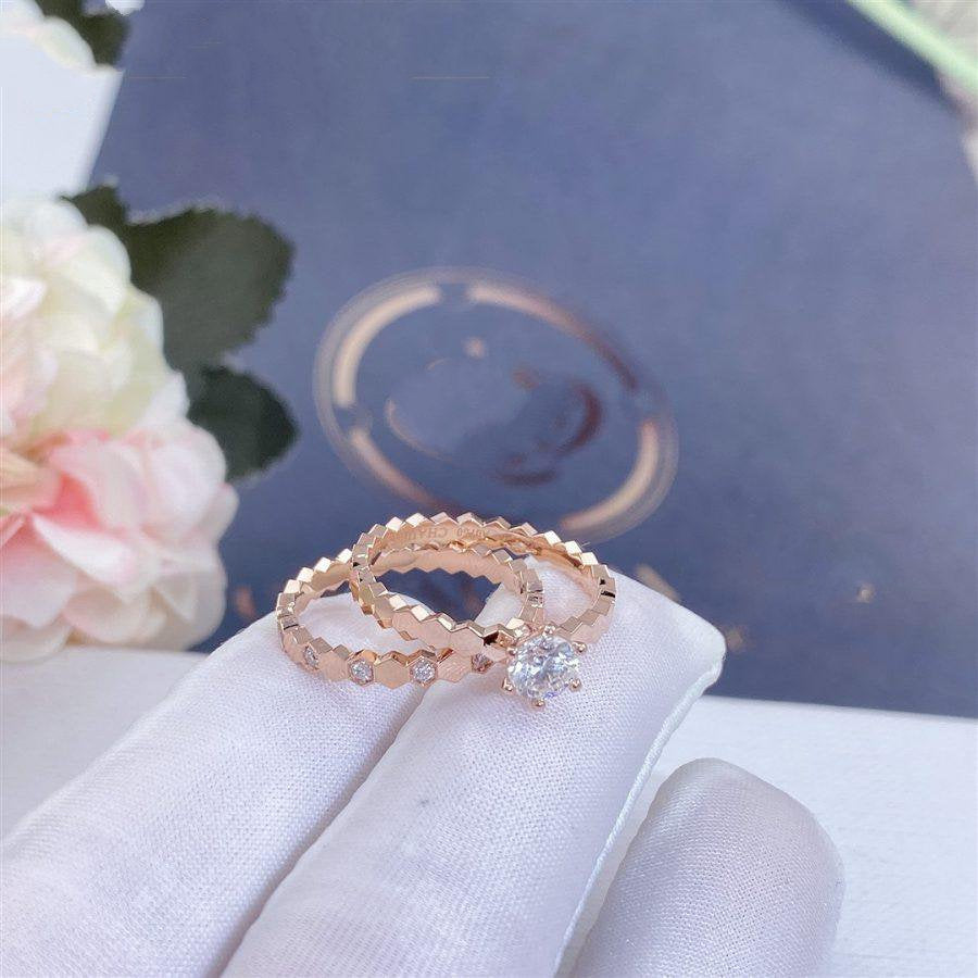 [Love More]BEE LOVE RING PINK GOLD 1 DIAMOND