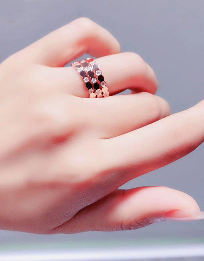 [Love More]BEE LOVE RING PINK GOLD DIAMOND