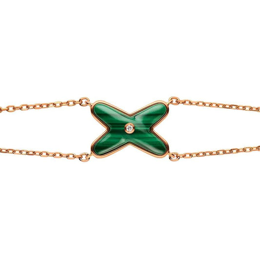 [Love More]JEUX BRACELET MALACHITE PINK GOLD 1 DIAMOND