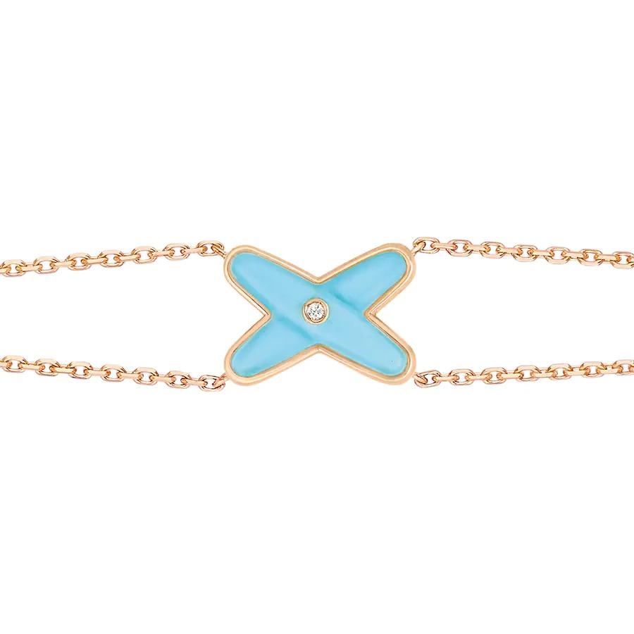 [Love More]JEUX BRACELET TURQUOISE PINK GOLD 1 DIAMOND