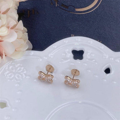 [Love More]JEUX DE PINK GOLD DIAMOND EARRINGS