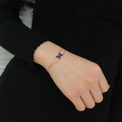 [Love More]Hollow Design Four-Leaf Clover Flower Shape Ring