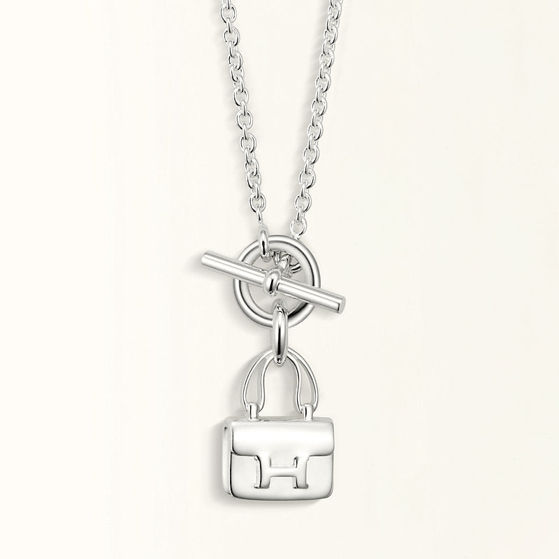 [Love More]POP H PEDANT SILVER NECKLACE