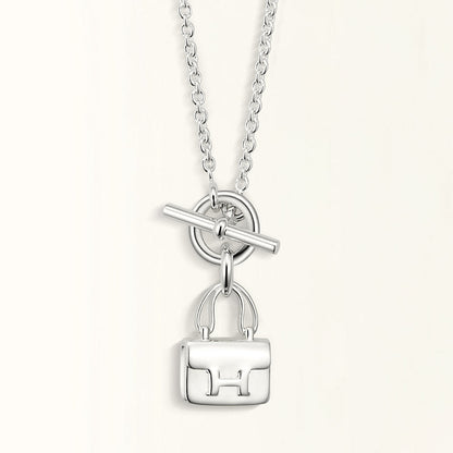 [Love More]POP H PEDANT SILVER NECKLACE