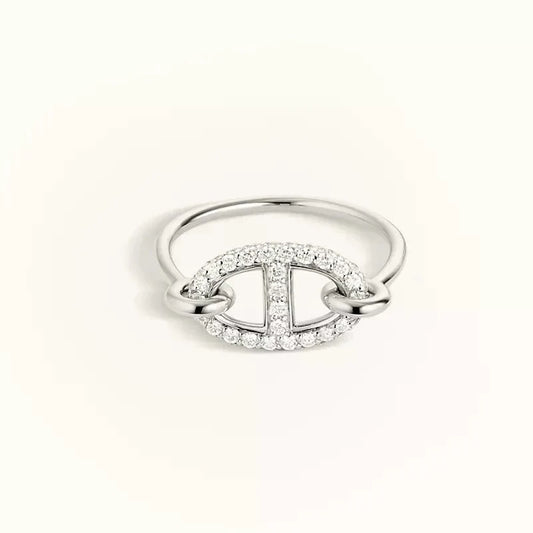 [Love More]RONDE SMALL SILVER DIAMOND RING