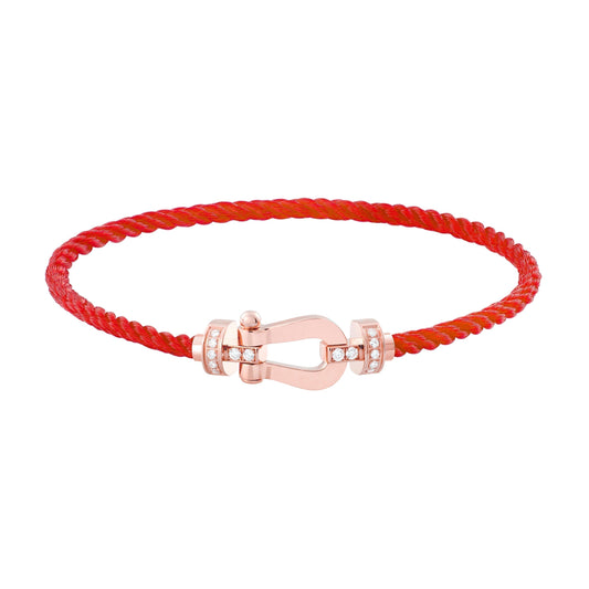 [Love More]FORCE 10 HALF DIAMOND PINK GOLD RED CORDERI LARGE AND MEDIUM MODEL