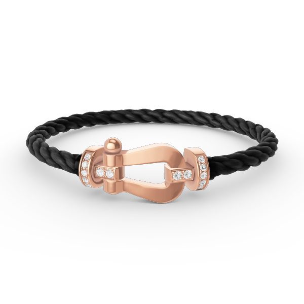 [Love More]FORCE LARGE HORSESHOE HALF DIAMOND BRACELET ROSE GOLD