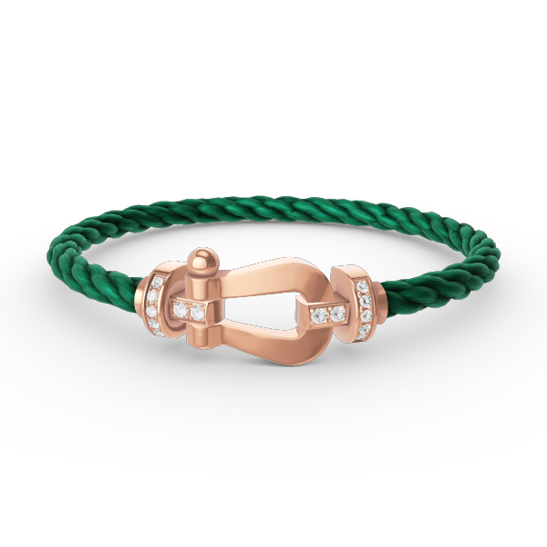 [Love More]FORCE LARGE HORSESHOE HALF DIAMOND BRACELET ROSE GOLD